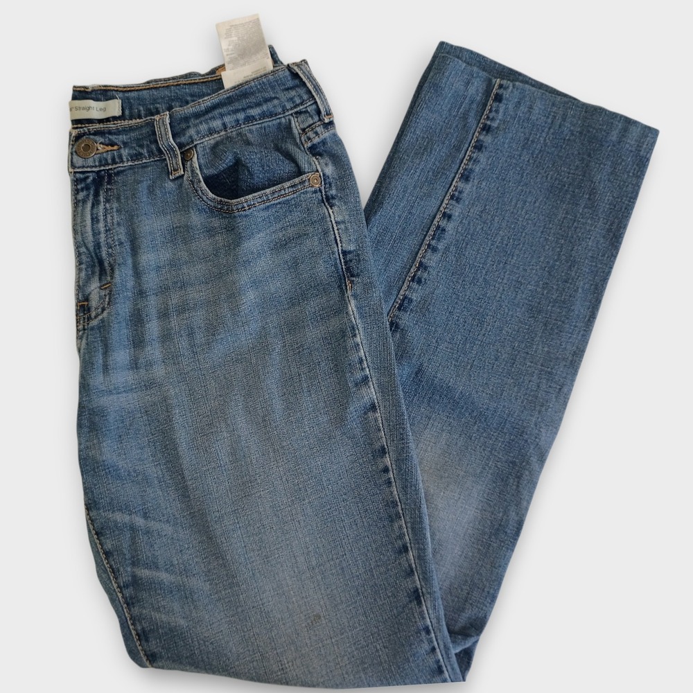 Levis 505 Womens 32/32 Altered Straight Leg Jeans‎ Med Wash Denim Classic Fit